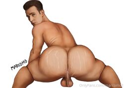 actor ass back_muscles butt celebrity chris_evans cum_covered cum_leaking cum_on_ass hole_(anatomy) leaking_cum looking_at_viewer looking_back male male_only marcomo muscles muscular muscular_male presenting_anus presenting_ass real_person teasing