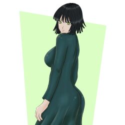 1girls absurd_res ass ass_in_dress bangs big_ass big_breasts big_butt bob_cut busty clothed clothing curvaceous curvy curvy_female curvy_figure dark_green_hair dress fat_ass female female_focus female_only fringe front_view fubuki_(one-punch_man) green_eyes green_hair highres hips large_ass legs light-skinned_female light_skin medium_hair moshi_san one-punch_man round_ass short_hair side_view sideboob slim_waist slime smile smiling smiling_at_viewer smirk solo solo_female solo_focus standing thick_ass thick_thighs thighs thin_waist voluptuous waist white_background wide_hips