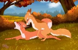 abby_(rukifox) animal_genitalia animal_penis animated autumn balls blush brown_body brown_fur canid canine canine_penis clenched_teeth closed_eyes detailed_background digital_media_(artwork) dipstick_ears dipstick_tail duo erection female female_penetrated feral forest fox fur genitals grass knot knot_fucking knotting leaf looking_pleasured male male/female male_penetrating mammal markings multicolored_ears nature open_mouth orange_body orange_fur outside penetration penis plant red_fox rick_(rukifox) romantic romantic_couple rukifox scar sex sheath short_playtime sky tail tail_markings teeth tongue tree vaginal_penetration white_body white_fur yellow_eyes