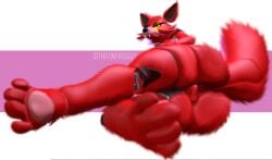 2022 3d alpha_channel animatronic anthro anus ass backsack canid canine edit eye_patch eyewear five_nights_at_freddy's fox foxy_(fnaf) fur furry genitals isthatweirdguy looking_at_viewer machine male male_only mammal presenting presenting_hindquarters robot scottgames solo testicles