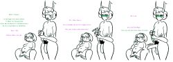 after_sex blood blush canon_couple cum_inflation dialogue futanari homestuck mommy_kink porrim_maryam pubes pubic_hair rose_lalonde tagme text the_dolorosa xenopavilia