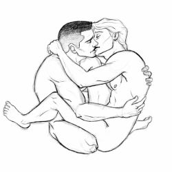 anal anal_sex black_and_white embracing gay gay_sex kissing_while_penetrated male male_only men_kissing muscles muscular muscular_male samuel_harris_(artist) sketch uncolored