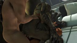 16:9 3d_(artwork) 4k absurd_res anal anal_sex anthro argistartist bedroom bethesda_softworks bodily_fluids cowgirl_position cum cum_in_ass cum_inside deathclaw digital_media_(artwork) double_anal double_penetration fallout french_kissing from_front_position genital_fluids genitals group group_sex hair hi_res human human_penetrating kissing male male/male male_penetrated male_penetrating male_penetrating_male mammal night nude on_bottom on_top penetration sex source_filmmaker threesome trio video_games widescreen