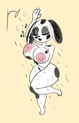 1girls 2022 animal_crossing anthro areolae breasts canine closed_eyes completely_nude completely_nude_female dalmatian female female_only full_body large_breasts long_ears musical_note naked naked_female nintendo nipples nude nude_female portia_(animal_crossing) shower solo solo_female spots standing standing_on_one_leg supermoonshroom video_games wet wide_hips