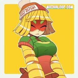 animated arms_(game) big_breasts bouncing_breasts breasts female female_focus female_only loop min_min_(arms) moikaloop mp4 nintendo no_sound tagme video