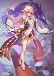 yae miko from genshin impact by god hunter