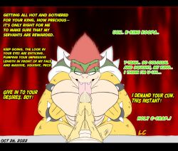 2022 anthro anthro_on_anthro big_penis bowser dated dialogue dirty_talk english_text fangs gay gay_domination horns huge_cock imminent_orgasm koopa koopa_troopa long_penis looking_at_viewer lwd_cartoonz male male/male male_only malesub mario_(series) nintendo pec_squeeze pec_squish pecjob pecs pectorals penis_in_front_of_face pov pov_eye_contact precum precum_drip reptile scales scalie shell size_difference spiked_bracelet spiky_hair stroking_cock stroking_penis submissive submissive_male teasing text tongue tongue_out turtle two_handed_masturbation two_hands_handjob veiny_penis wide_hips yaoi