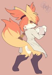 anthro anus braixen clothing coat female generation_6_pokemon genitals hi_res lab_coat nintendo peek pokémon_(species) pokemon pokemon_(species) pussy quinto topwear video_games