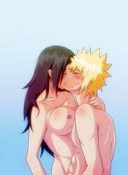 1boy1girl abs areolae bangs black_hair blush breast_press breasts cheating cheating_husband cheating_wife cleavage closed_eyes female hand_on_neck indrockz indy_riquez inverted_nipples kissing long_hair male naked namikaze_minato naruto naruto_(series) naruto_shippuden netorare nipples nude passionate sex shiny shiny_hair straight sweat sweatdrop uchiha_mikoto uncensored upper_body wet wet_hair yellow_hair