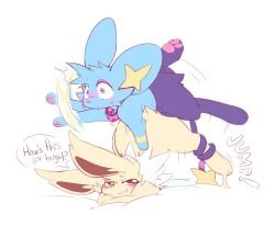 anal anal_sex ass_up blush citruscave collar duo eeveelution english_text feral feral_on_feral feral_penetrated feral_penetrating feral_penetrating_feral frieze from_behind_position furry_only generation_1_pokemon generation_4_pokemon interspecies jolt_(wm149) jolteon luxio male male/male male_penetrated male_penetrating male_penetrating_male nintendo penetration pokemon pokemon_(species) sex shinx simple_background speech_bubble text video_games white_background