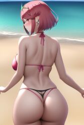 1girls ai_generated asa ass ass_cleavage bangs bikini breasts bubble_butt butt_crack female female_only hips huge_ass huge_breasts nai_diffusion nintendo pyra red_bikini red_eyes red_hair short_hair slim_waist stable_diffusion swept_bangs thick_thighs thighs wide_hips xenoblade_(series) xenoblade_chronicles_2