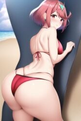 1girls ai_generated asa ass ass_cleavage bangs bikini breasts bubble_butt butt_crack female hips huge_ass huge_breasts nai_diffusion nintendo pyra red_bikini red_eyes red_hair short_hair slim_waist stable_diffusion swept_bangs thick_thighs thighs wide_hips xenoblade_(series) xenoblade_chronicles_2