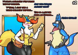 after_sex al_gx anthro apartment ass big_butt blue_body bodily_fluids braixen breasts canid canine casual_nudity clothed clothing cum cum_in_pussy cum_inside delivery_(commerce) dialogue duo english_text female fox fur generation_4_pokemon generation_6_pokemon genital_fluids hi_res letter lucario mail male mammal medium_breasts nintendo page_2 pokémon_(species) pokemon pokemon_(species) postal_delivery pussy_juice pussy_juice_drip red_body red_fur scarf text vaginal_juices video_games yellow_body yellow_fur