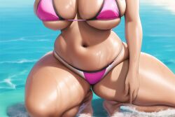 1girls ai_generated bikini faceless_female female female_only huge_breasts nai_diffusion original stable_diffusion string_bikini sweat swimsuit tagme thick_thighs voluptuous walterlewis