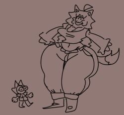 2022 :3 animal_ears bananalizard big_ass big_breasts bigger_female clothed clothed_female crop_top drawpile enormous_thighs exposed_belly full_body fully_clothed furry huge_hips hyper_hips hyper_thighs jeans long_hair massive_thighs semi-anthro simple_background sketch smaller_male tail taller_girl terraria thick_ass thick_legs thick_thighs uncolored zoologist_(terraria)