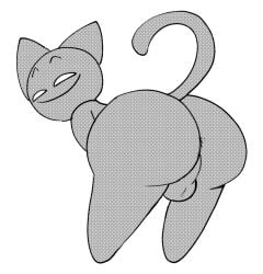 anthro anus anus_peek artist_request ass ass_focus backsack balls flipnote flipnote_studio fuzz_the_cat huge_ass male_only smug smug_expression smug_face smug_grin smug_smile teasing the_june_archive_and_restoration_project