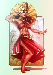 asian civilization civpinups dyah_gytarja hips javanese national_personification public_domain skimpy smooth_skin southeast_asian traditional_clothes