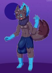 anthro big_bulge big_penis bulge half-dressed male male_only penis pokémon_(species) pokemon pokemon_(species) shiny_pokemon shinyillusionz tagme tail zeke_the_zorua zorua