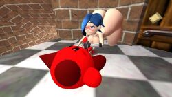 3d blue_hair blush breasts classic_tari_(smg4) cock_in_hand cum cum_on_hand cumshot deep_blush glitch_productions handjob horny_female kaibernation precum seducing seductive_smile short_hair smg4 tari_(smg4)