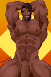 2022 abs african african_male armpits bara black_hair dark-skinned_male dark_skin finall_bosss first_porn_of_character k'sante league_of_legends licking_lips male male_only melanin muscles muscular muscular_male pecs penis riot_games spread_legs thick_thighs veiny_penis