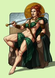 1girls ancient ancient_history ass athletic athletic_female barefoot boudica boudica_(boadicea) breasts british british_female celt celtic civilization civpinups feet female female_only history human human_only light-skinned_female light_skin looking_at_viewer mature mature_female milf muscular muscular_female pinup pinup_pose queen royalty sensual skimpy smooth_skin solo solo_female sword tartan thick thick_thighs weapon