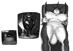 anthro areola ass big_breasts biped bodily_fluids breasts comic countershading curvy_figure digital_media_(artwork) dock dramatic_lighting dripping female genital_fluids genitals glowing glowing_eyes greyscale halftone hi_res huge_breasts lighthouse low-angle_view marine monochrome night nipple_piercing nipples outside peach_pussy pen_(artwork) piercing plump_labia pussy pussy_juice pussy_juice_drip realius slightly_chubby solo spiked_tail spikes spikes_(anatomy) thick_thighs traditional_media_(artwork) voluptuous water wet worm's-eye_view