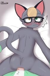 absurd_res anal anal_sex animal_crossing ass blonde_hair dblack duo eyewear fur genitals grey_body grey_fur hair hi_res male male/male mammal nintendo patreon penetration raymond_(animal_crossing) solo video_games