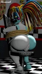 1girls 3d 3d_(artwork) ass_focus asshole baby_(fnafsl) big_ass big_breasts big_butt blue_hair bondage chair chair_bondage circus_baby circus_baby_(fnaf) colored_hair five_nights_at_freddy's five_nights_at_freddy's:_sister_location fnaf freddy_fazbear's_pizzeria_simulator green_eyes huge_ass huge_butt long_hair looking_at_viewer ponytail pussy rckke red_hair robot robot_girl rope rope_bondage scrap_baby scrap_baby_(fnaf) scrap_baby_(rckke) sfm sister_location solo source_filmmaker tape tape_gag taped_mouth thick_ass white_body xheramael yellow_hair