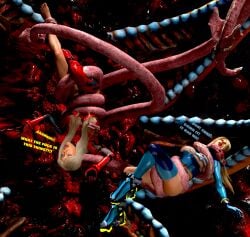 3d agent_26 barbed_penis begging_for_mercy blonde_hair blue_eyes captured defeated defeated_heroine english_text imminent_rape metroid monster penis pussy rape samus_aran scared screaming tentacle text that3dartist torn_clothes torn_clothing