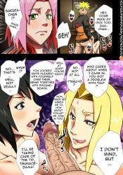 colored comic dialogue naruto naruto_(series) naruto_shippuden sakura_haruno story sunahara_wataru text tsunade uzumaki_naruto