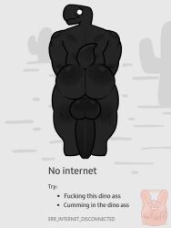 anthro anus ass balls big_ass big_balls big_butt bodily_fluids dinosaur dinosaur_(google_chrome) disembodied_hand duo gay genitals google google_chrome hi_res male male_focus male_only ornyrabi77 penis reptile scalie squeezing sweat the_ornyrabi77 therabit yaoi