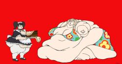 ann_takamaki bbw becky_(persona) big_belly bikini fat female female_only hyper_belly hyper_fat hyper_obese massive_belly obese obese_female oda-lee overweight overweight_female persona_5 sadayo_kawakami ssbbw