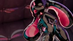 3d_(artwork) absurd_res blender_cycles bluegua bluegua_(character) clothing digital_media_(artwork) drone dronesuit dronification hi_res lagomorph latex latex_clothing latex_mask leporid male mammal mask rabbit solo