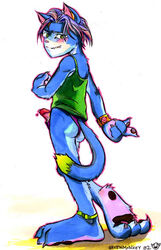 1boy anthro blush cum feline fur furry greenmonkey male male_only skimpy solo thong underwear