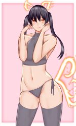 1girls ass_visible_through_thighs bare_arms bare_belly bare_hands bare_hips bare_midriff bare_navel bare_shoulders bare_skin belly belly_button black_hair black_hair_female breasts collarbone crop_top curvaceous curvaceous_body curvaceous_female curvaceous_figure curvaceous_hips curvaceous_teen curvy curvy_body curvy_female curvy_figure curvy_hips curvy_teen digital digital_art digital_drawing digital_drawing_(artwork) digital_media digital_media_(artwork) elbows enen_no_shouboutai exposed_arms exposed_belly exposed_hips exposed_midriff exposed_navel exposed_shoulders exposed_skin female female_focus female_only fire fire_force flames grey_crop_top grey_legwear grey_stockings grey_thigh_highs grey_thighhighs grey_thong grey_topwear groin hair_between_eyes half_naked half_nude high_resolution highres hourglass_figure kotatsu_tamaki lean_figure legwear linea_alba lips long_hair looking_at_viewer medium_breasts midriff naked naked_female naked_woman narrow_waist navel nude nude_female nudity orange_eyes orange_eyes_female pink_background pixiv_id_21451697 semi_nude shoulders simple_background slender_body slender_waist slim_waist solo standing stockings stomach teen_girl teenage_girl teenager thick_thighs thigh_highs thighhighs thighs thong topwear twintails twintails_(hairstyle) upper_body white_pupils wide_hips young_female young_woman