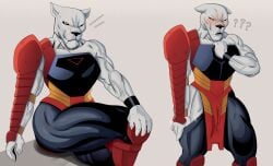 2025 5_fingers amber_eyes anthro arm_armor armor aspirantpill bare_shoulders bent_arm bent_leg big_muscles black_armor black_bottomwear black_breastplate black_clothing black_cuffs black_nose black_pants black_sclera blush bottomwear bottomwear_pull breastplate chin_tuft claws clothed clothed_anthro clothed_female clothing clothing_pull crossed_legs cuffs_(clothing) digital_drawing_(artwork) digital_media_(artwork) ears_down embarrassed facial_tuft felid female female_only finger_claws fingers fully_clothed fully_clothed_anthro fully_clothed_female fur fur_tuft glistening glistening_bottomwear glistening_clothing glistening_eyes glistening_pants greaves grey_background half-closed_eyes hand_on_knee hand_on_leg hand_on_own_knee hand_on_own_leg heavy_blush hi_res humanoid_hands image_comics invincible invincible_(image_comics) iris light_body light_fur lion loincloth looking_at_viewer mammal monotone_body monotone_fur motion_lines mouth_closed multicolored_bottomwear multicolored_clothing multicolored_loincloth muscular muscular_anthro muscular_arms muscular_female muscular_legs muscular_sub muscular_thighs narrowed_eyes open_mouth pantherine pants pants_pull partially_clothed partially_clothed_anthro partially_clothed_female pink_blush pivoted_ears pointy_ears prick_ears pupils question_mark red_armor rule_63 sequence shadow sharp_teeth simple_background sitting snout solo standing teeth thick_neck thokk's_daughter three-quarter_view tuft two_tone_bottomwear two_tone_clothing two_tone_loincloth undressing vein veiny_arms veiny_muscles white_body white_claws white_ears white_fur wide_hipped_anthro wide_hipped_female wide_hips