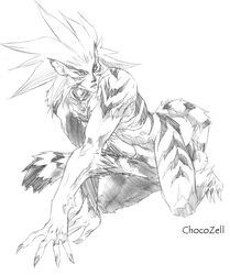 1boy breath_of_fire chocozell feline furry male male_only nude penis rei_(breath_of_fire) sketch solo video_games woren