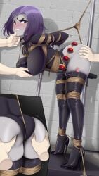 absurd_res absurd_resolution absurdres angry angry_face annoyed arms_behind_back ass ass_grab bagelbomb big_breasts blush bondage breast_grab breasts butt_grab captured chin_grab collar crotch_rope dc dc_comics demon demon_girl female femsub fondling goth goth_girl grope groping hands heels helpless high_heels high_resolution highres kidnapped leotard looking_at_captor purple_eyes purple_hair rachel_roth raven_(dc) restrained rope_bondage short_hair squeezing stockings tagme teen_titans thick_ass thick_thighs thighhighs thighs tight_clothing tights vibrator