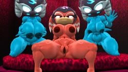 3d 3d_(artwork) 3girls anthro female grabbing_breasts inviting mikumikudance mmd nocturnus_soldier nude open_legs sega shade_the_echidna silverteam2017 sonic_(series) sonic_chronicles:_the_dark_brotherhood sonic_the_hedgehog_(series)