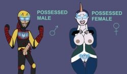 beard beard_stubble big_ass big_breasts black_claws blind blind_peacock_(blindpeacockdraws) blind_peacock_draws blind_peacock_draws_(artist) blindfold blindfolded blue_hair boner clothing_ripping cock cock_out fangs fangs_out fin_hawk gloves glowing_eyes hands_wrapped hard_on horny horny_female male/female mohawk mohawk_(hairstyle) orange_hair original original_art original_artwork original_character original_characters partially_clothed possessed possessed_female possessed_male possession rare_(blindpeacockdraws) rare_(monster_form)_(blindpeacockdraws) reference_image reference_sheet superhero superheroes taking_clothes_off taking_off_clothes tearing_clothes white_skin womb_tattoo wrapped_arms wrapped_hands yowl_(blindpeacockdraws)