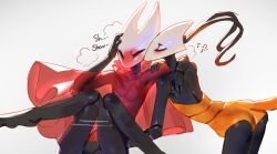 2_horns 2girls alternate_body_type alternate_breast_size arthropod artist_name big_ass big_breasts big_butt black_body black_skin breasts bubble_ass bubble_butt bug bug_girl female female_only hollow_knight hollow_knight:_silksong hornet_(hollow_knight) large_ass large_breasts large_butt shakra_(hollow_knight) silksong team_cherry