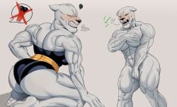 2025 5_toes abs angry anthro armor aspirantpill ass back_muscles backless_clothing backless_leotard bare_shoulders barefoot bent_arm bent_leg big_ass big_breasts big_butt big_muscles biped black_armor black_breastplate black_claws black_nose black_sclera blush bottomwear breastplate breasts bubble_butt butt_tuft chin_tuft claws clothed clothed_anthro clothed_female clothed_to_nude clothing completely_naked completely_naked_female completely_nude completely_nude_female covering covering_breasts covering_crotch covering_self dat_ass digital_drawing_(artwork) digital_media_(artwork) ears_aside emanata embarrassed embarrassed_nude_female facial_tuft fat_ass fat_butt feet felid female female_only femsub finger_claws frustration_cloud fur fur_tuft grey_background grey_speech_bubble growling half-closed_eyes hand_on_breast hand_on_own_breast head_turned heavy_blush hi_res huge_ass huge_butt humanoid_feet humanoid_hands image_comics interrobang invincible invincible_(image_comics) iris kneeling leaning leaning_forward leotard light_body light_fur lion loincloth looking_at_viewer looking_back looking_back_at_viewer mammal monotone_body monotone_breasts monotone_fur multicolored_bottomwear multicolored_clothing multicolored_leotard multicolored_loincloth muscle_girl muscular muscular_anthro muscular_arms muscular_female muscular_legs muscular_sub muscular_thighs narrowed_eyes navel nude nude_anthro nude_female offscreen_character open_mouth pantherine pictographics pink_blush plantigrade pupils sequence sharp_teeth simple_background snarling snout solo speech_bubble standing submissive submissive_anthro submissive_female tailless teeth thick_neck thokk's_daughter three-quarter_view toe_claws toes tuft two_tone_bottomwear two_tone_clothing two_tone_leotard two_tone_loincloth vein veiny_arms veiny_muscles white_body white_breasts white_claws white_ears white_fur yellow_eyes