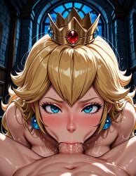 1boy :>= abs ai_generated bangs blonde_hair blue_eyes blush breasts clothing completely_nude crown earrings erection eyelashes fellatio female headwear indoors jewelry jousneystudio large_breasts lips long_hair looking_at_viewer male male_pov mario_(series) mini_crown navel nintendo nude oral patreon pearl_earrings penis pov_crotch princess_peach princess_peach:_showtime! saliva solo_focus sphere_earrings spread_legs stomach straight super_mario_bros. sweat thick_lips trembling