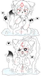 anthro chibi chibiterasu_(okami) low_res male male_only okamiden sex solo sunkami tentacle tentacle_sex