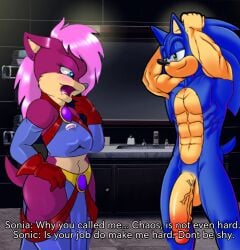 1boy 1girls alternative_universe anthro anthro_only big_butt big_penis clothed clothed_female clothing edited incest incestuous_desire no_humans roleplay sega sonia_the_hedgehog sonic_(series) sonic_the_hedgehog sonic_the_hedgehog_(series) sonic_underground superbunnygt