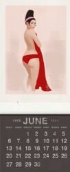 1968 calendar_(medium) calendar_girl_(red) female june june_(month) numbers official_art official_artwork panties red_panties straight_hair team_fortress_2 valve valve_(company)