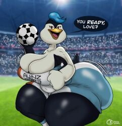 anthro breathotter female fifa football hips mascot tazuni text thick thick_ass thick_thighs thighhighs thighs world_cup