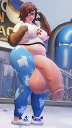 1futa 3d asian balls big_ass big_breasts blender chubby clothed curvy futa_only futanari glasses huge_balls huge_cock hyper hyper_balls hyper_penis lamanthias light-skinned_futanari light_skin mei_(overwatch) overwatch pants_down penis slippers standing thick_penis veiny_penis video_games voluptuous wide_hips