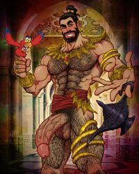 aladdin big_cock big_penis boner cabaret_bara cabaret_bara_series disney disney_villains erect_penis erection hairy halloween halloween_costume hard_on huge_cock iago islamic_architecture jafar_(cosplay) lamp latino male male_only middle_eastern_architecture muscles muscular muscular_male nikolaos_(cabaret_bara) teasing twitter_user_oc veiny_penis wearing_costume