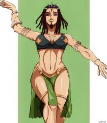 1girls big_breasts bikini black_hair breasts dark-skinned_female dark_skin dreadlocks ermes_costello female female_focus female_only fully_clothed human jojo's_bizarre_adventure long_hair shounen_jump solo solo_female stone_ocean tagme z3husky